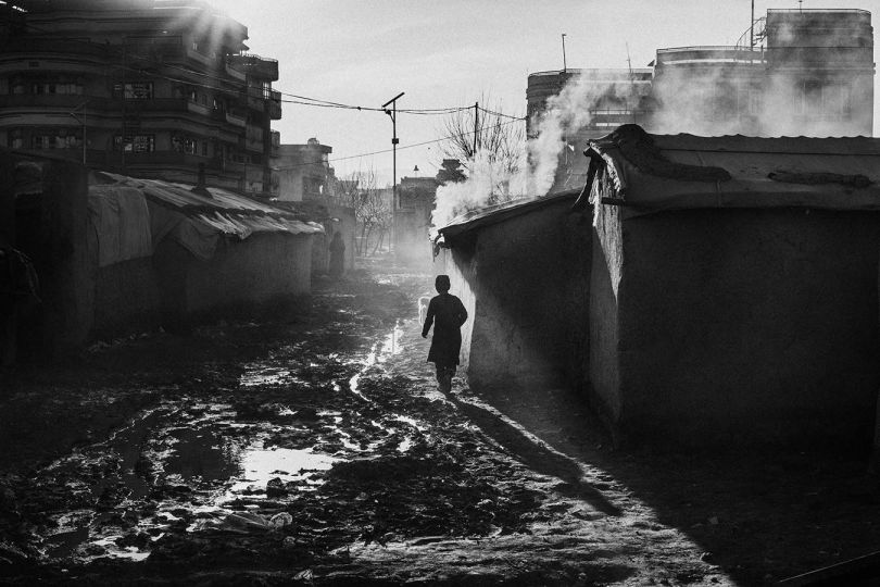 Kabul, Afghanistan, February 2019: Most of the people in the Hussain Khail informal settlement come from the northern province of Kunduz. Almost two-thirds of the Afghan population lived in areas directly affected by conflict and many families made the tough decision to relocate to refugee camps near urban centres. © Lorenzo Tugnoli