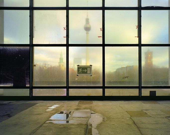 View from the Palast der Republik Berlin/East toward Alexanderplatz before demolition. © Harf Zimmermann - Courtesy Chaussee 36